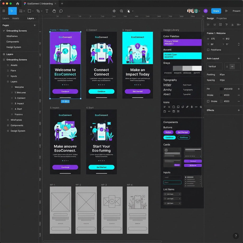 A clean, modern user interface project opened inside the Figma application.